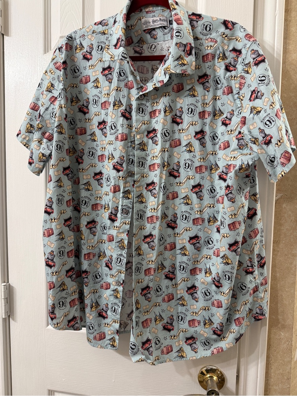 Warner Bros. Light Blue Short-Sleeve Harry Potter shirt